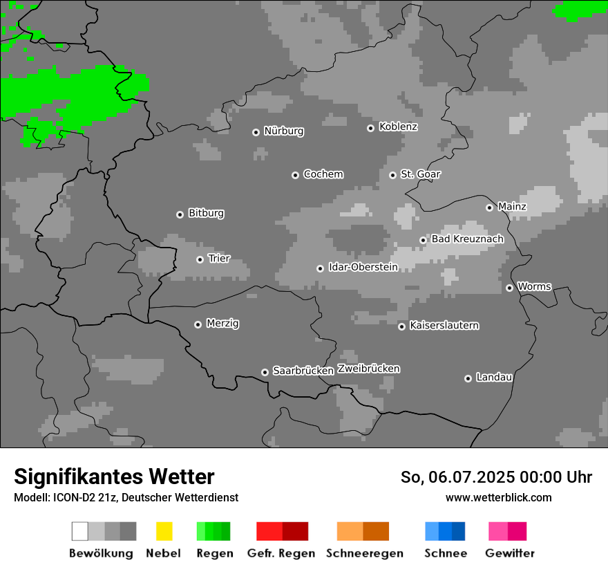 Modellkarten Signifikantes Wetter