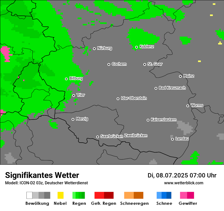 Modellkarten Signifikantes Wetter