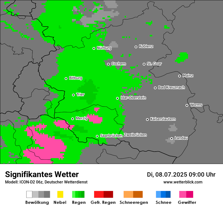 Modellkarten Signifikantes Wetter