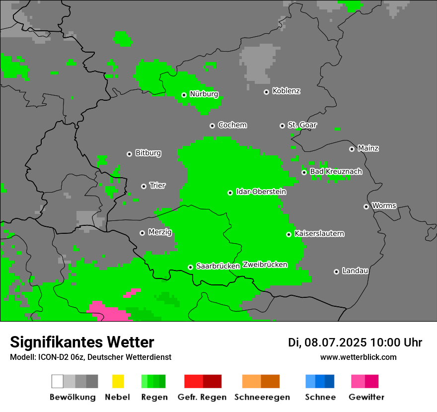 Modellkarten Signifikantes Wetter