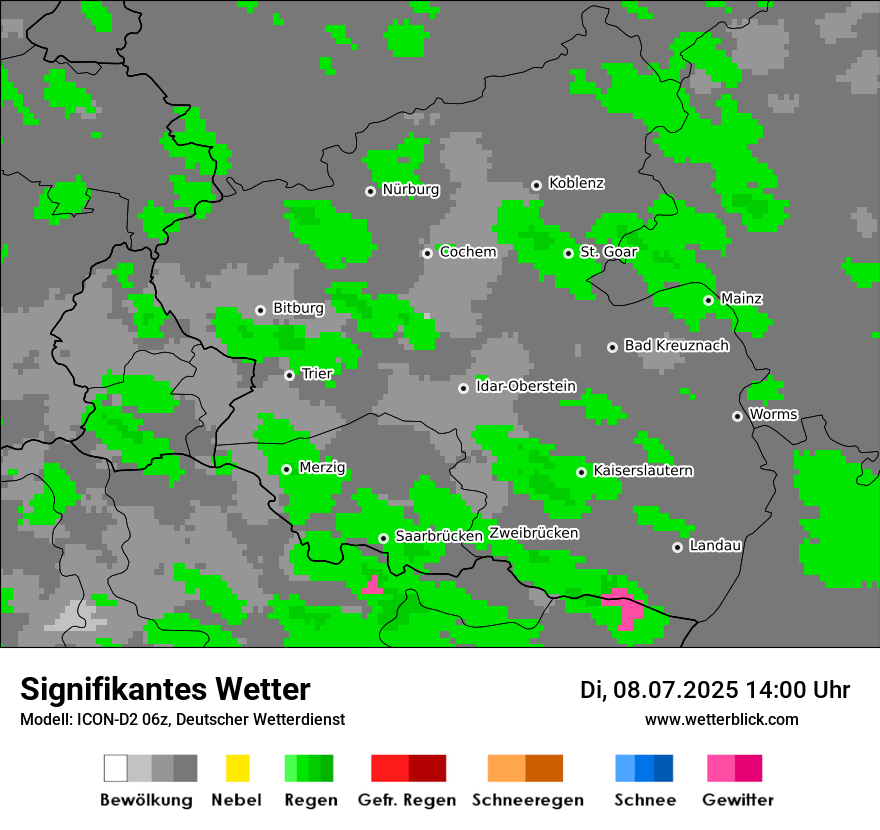 Modellkarten Signifikantes Wetter