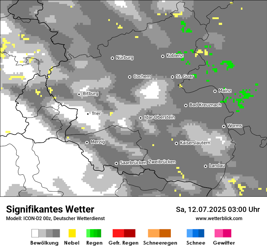 Modellkarten Signifikantes Wetter