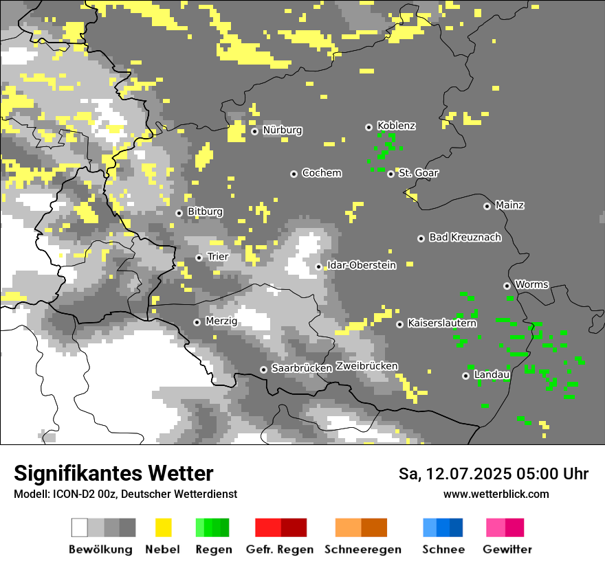 Modellkarten Signifikantes Wetter