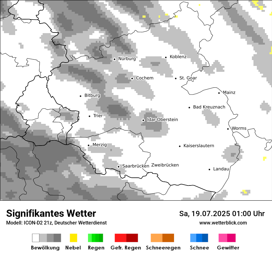 Modellkarten Signifikantes Wetter