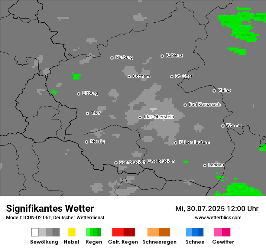 Modellkarten Signifikantes Wetter
