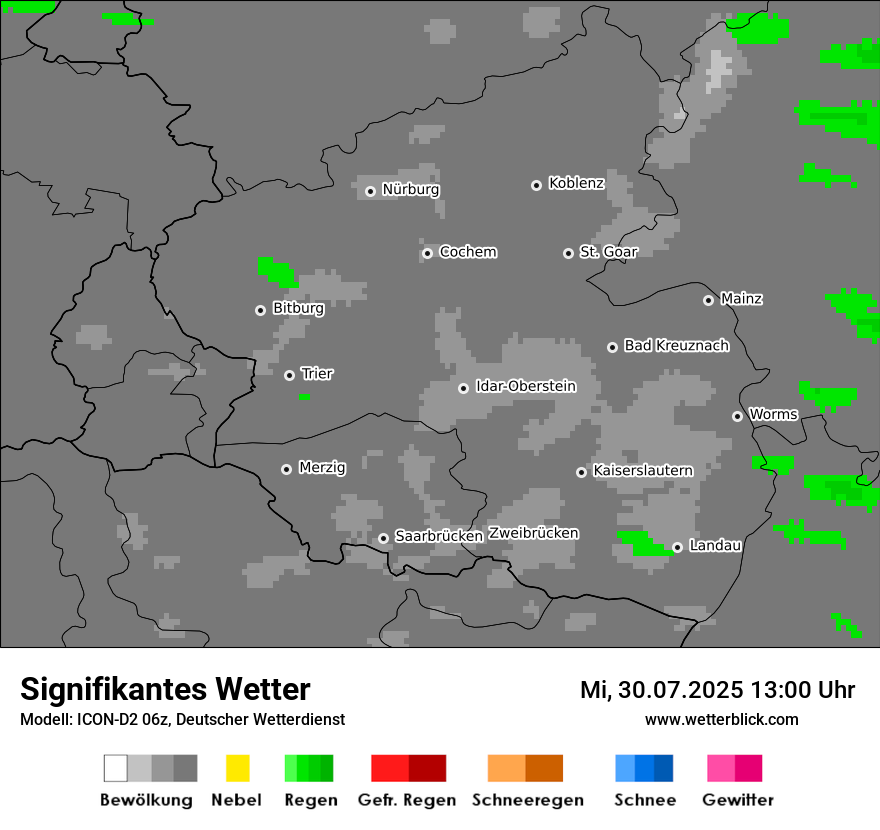 Modellkarten Signifikantes Wetter