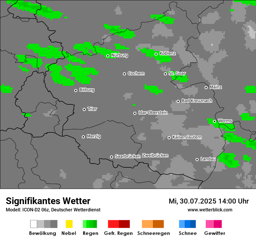 Modellkarten Signifikantes Wetter