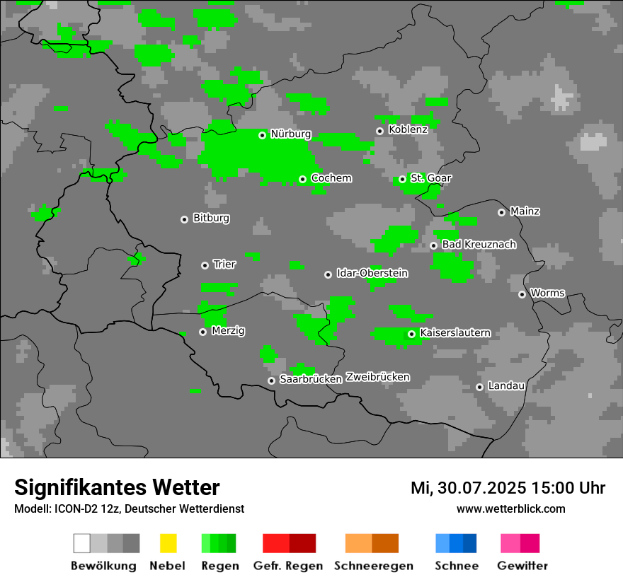 Modellkarten Signifikantes Wetter