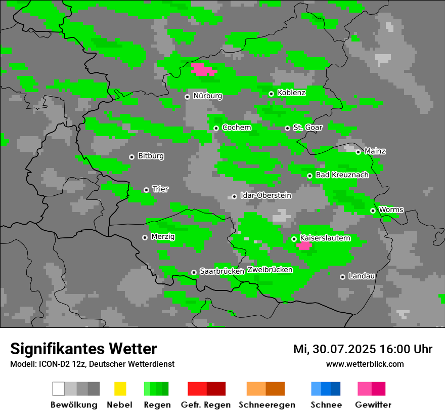 Modellkarten Signifikantes Wetter