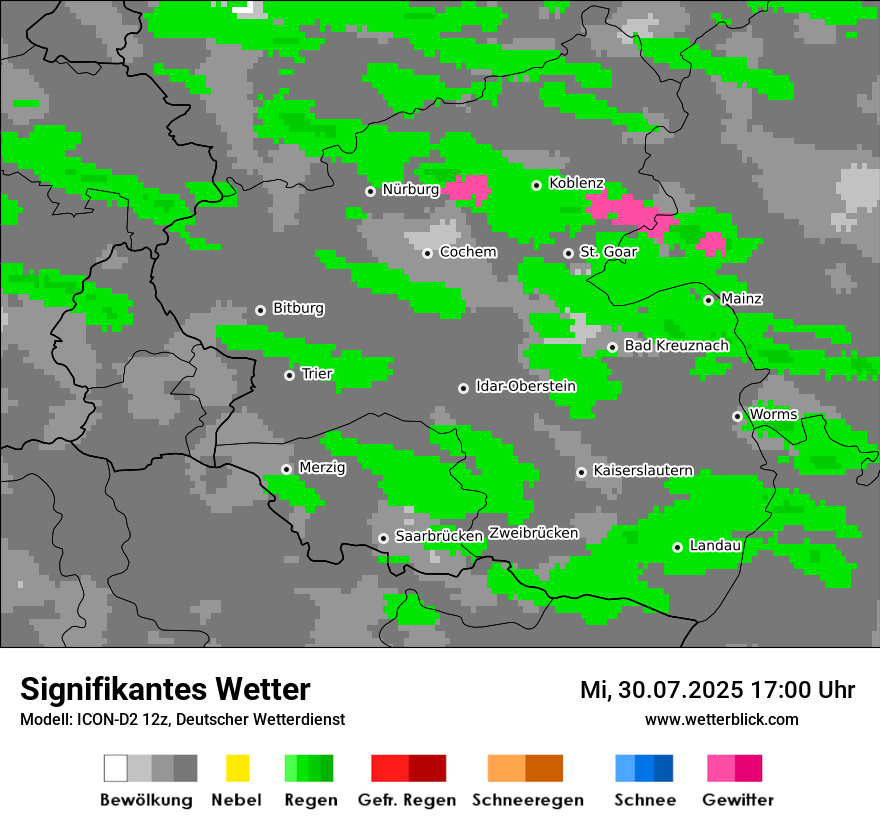 Modellkarten Signifikantes Wetter