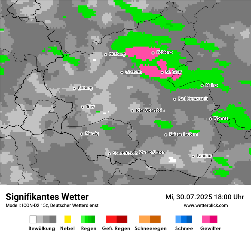 Modellkarten Signifikantes Wetter