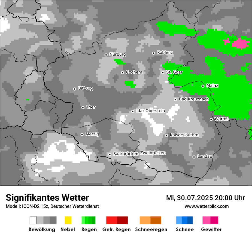 Modellkarten Signifikantes Wetter