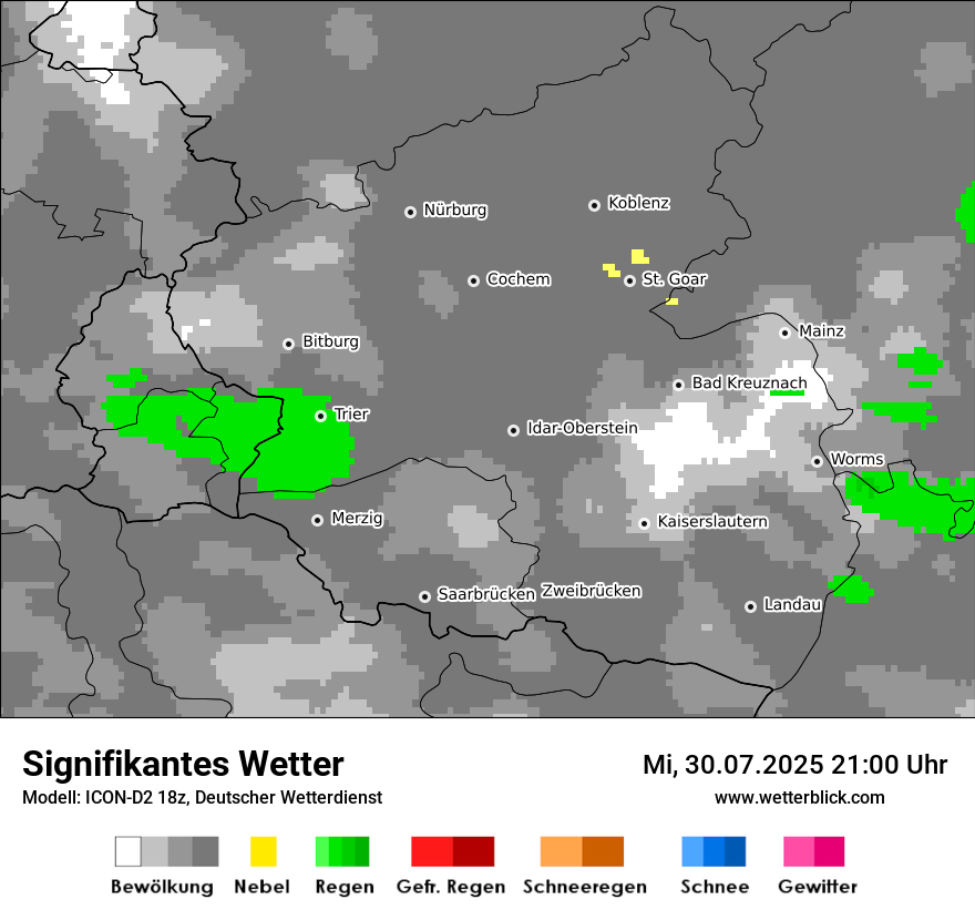 Modellkarten Signifikantes Wetter