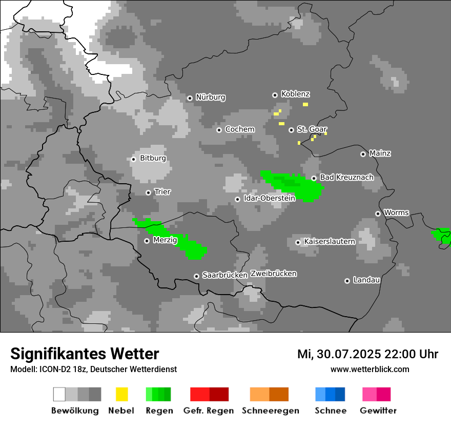 Modellkarten Signifikantes Wetter