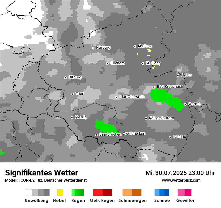 Modellkarten Signifikantes Wetter