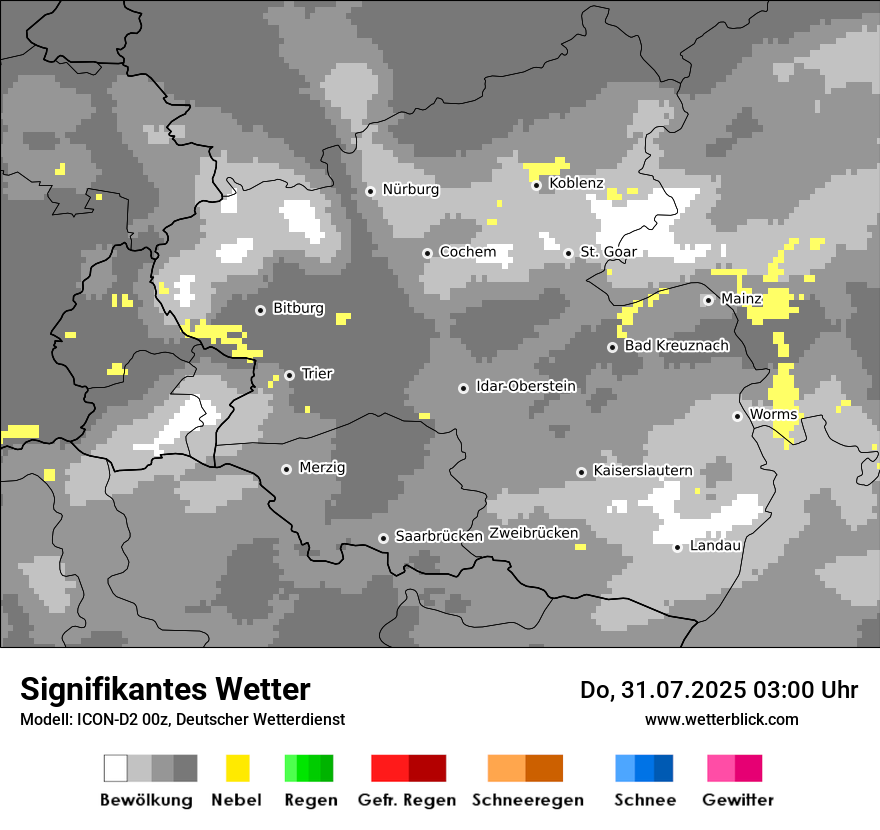 Modellkarten Signifikantes Wetter