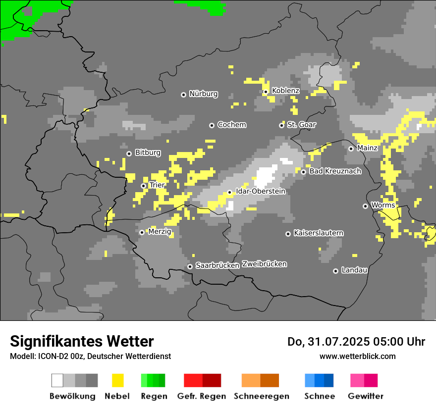 Modellkarten Signifikantes Wetter