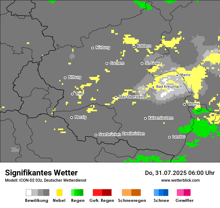 Modellkarten Signifikantes Wetter