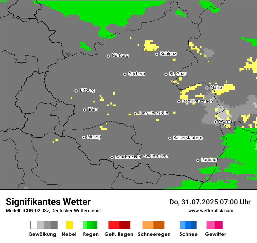 Modellkarten Signifikantes Wetter