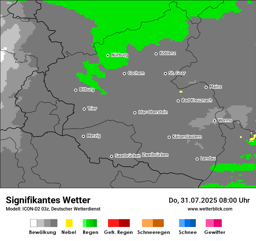 Modellkarten Signifikantes Wetter