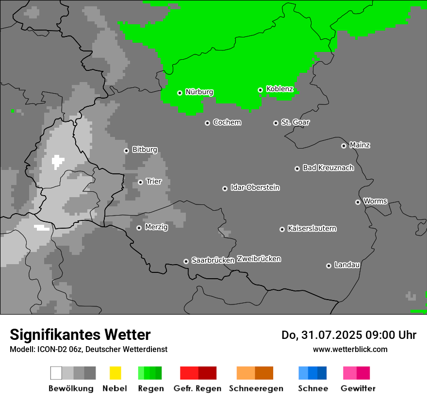 Modellkarten Signifikantes Wetter