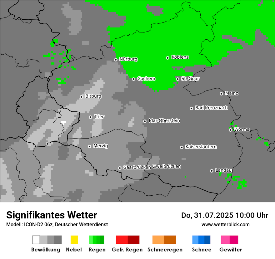 Modellkarten Signifikantes Wetter