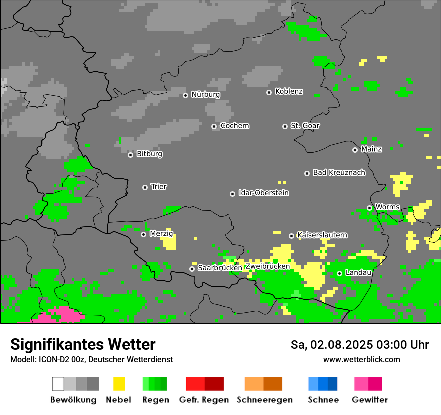 Modellkarten Signifikantes Wetter