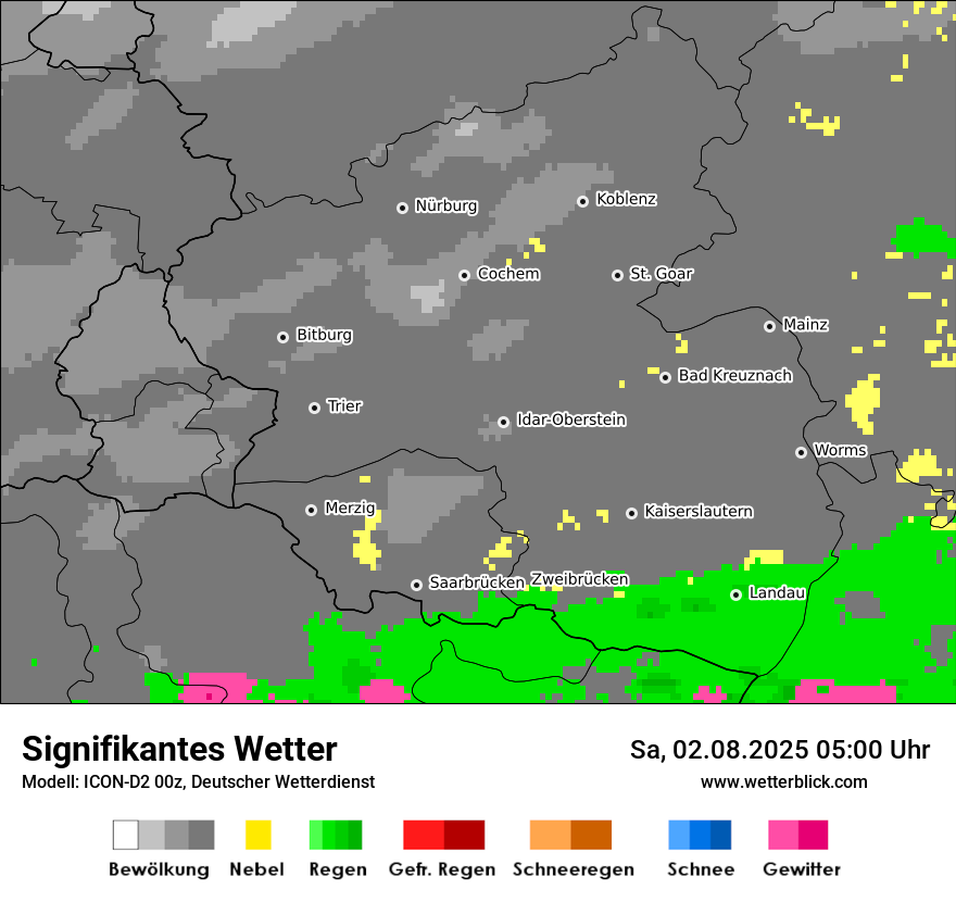 Modellkarten Signifikantes Wetter