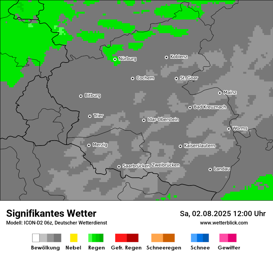Modellkarten Signifikantes Wetter