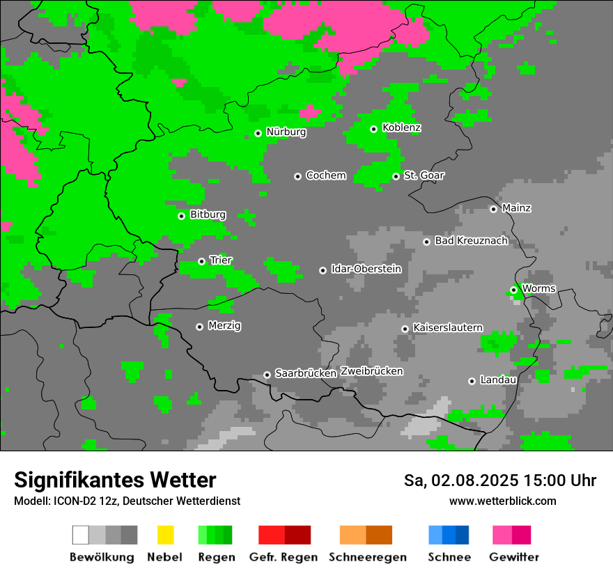 Modellkarten Signifikantes Wetter