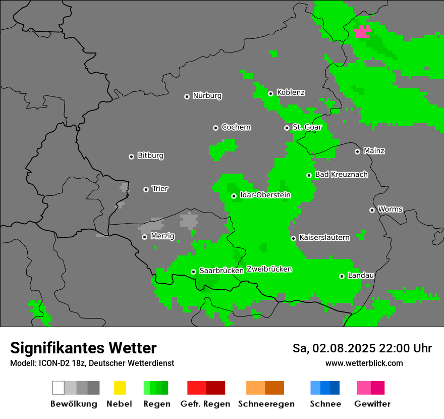 Modellkarten Signifikantes Wetter