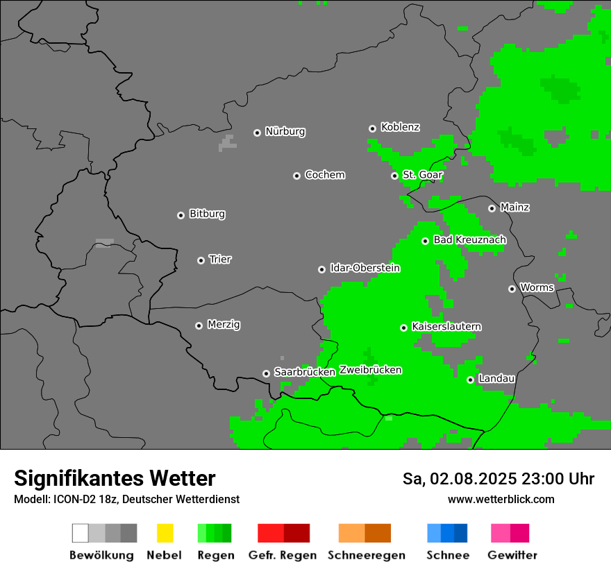 Modellkarten Signifikantes Wetter