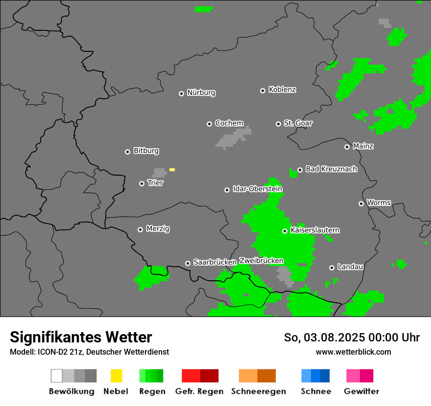 Modellkarten Signifikantes Wetter