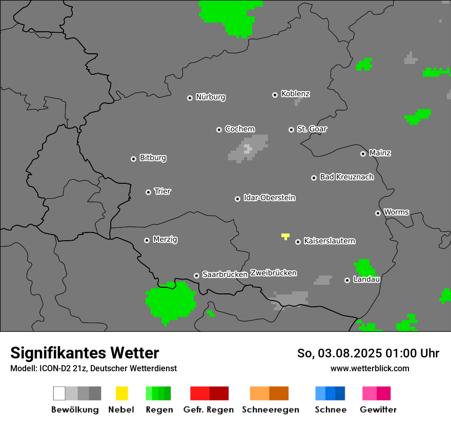 Modellkarten Signifikantes Wetter