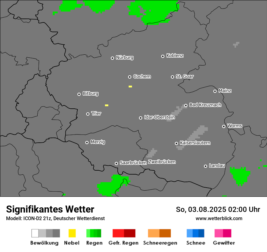 Modellkarten Signifikantes Wetter