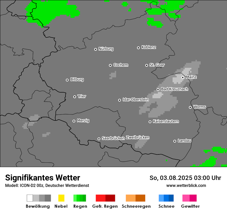 Modellkarten Signifikantes Wetter