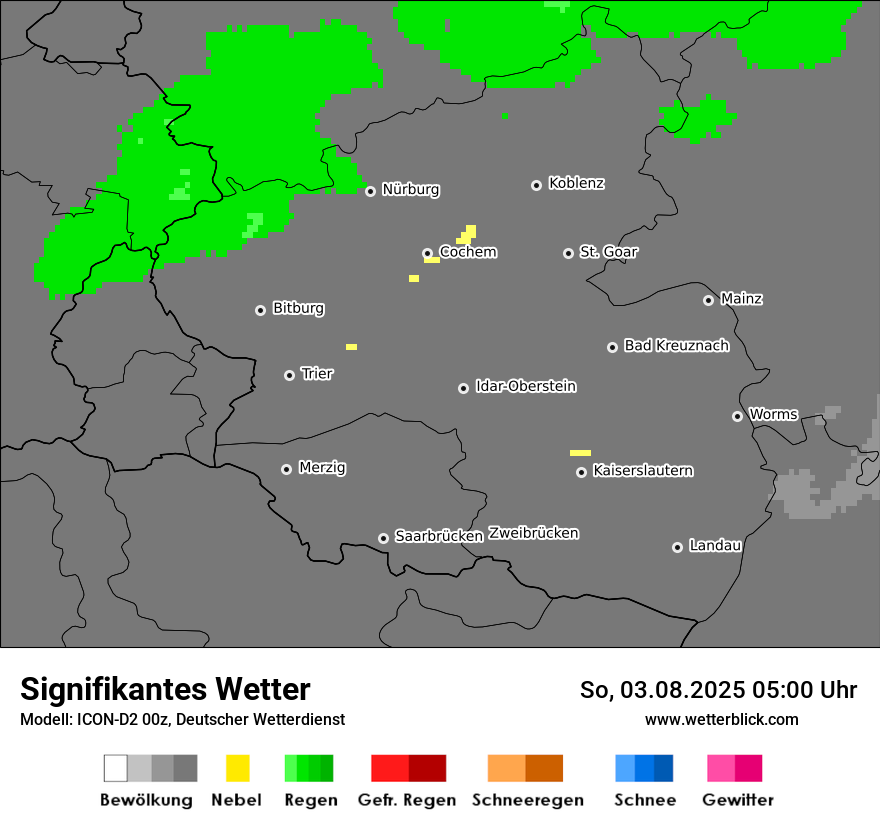 Modellkarten Signifikantes Wetter