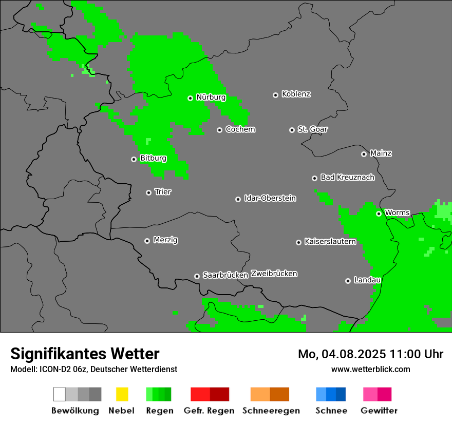Modellkarten Signifikantes Wetter