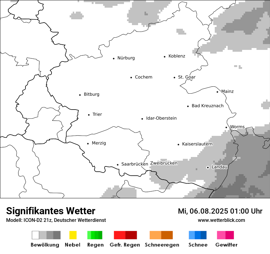 Modellkarten Signifikantes Wetter