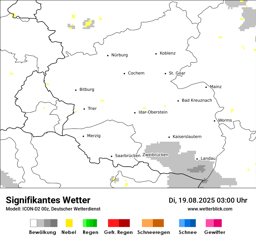 Modellkarten Signifikantes Wetter