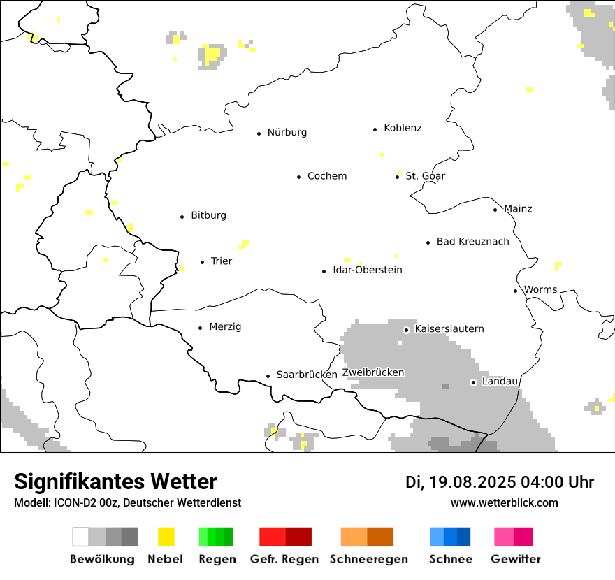 Modellkarten Signifikantes Wetter