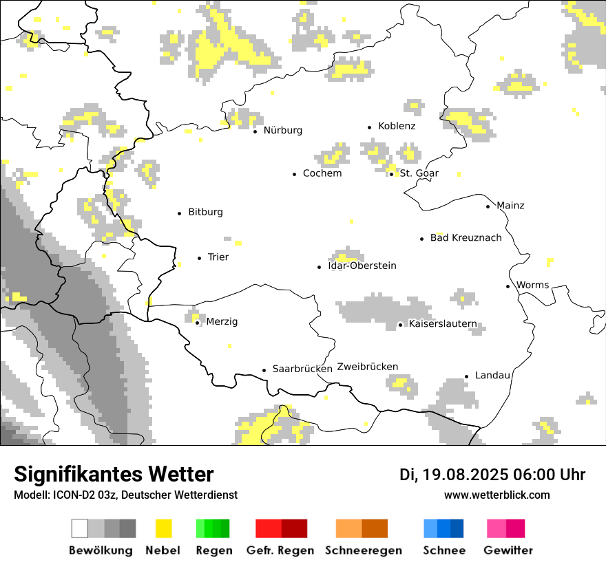 Modellkarten Signifikantes Wetter