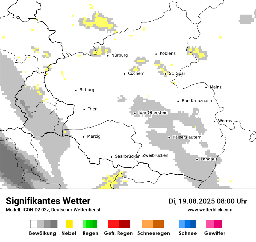 Modellkarten Signifikantes Wetter