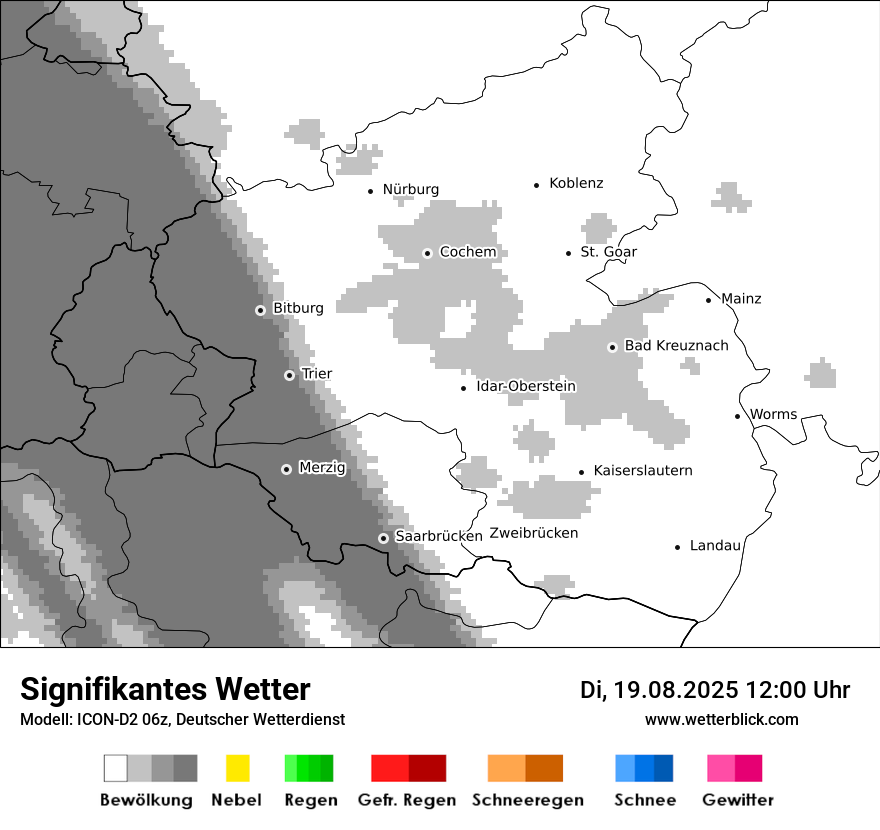 Modellkarten Signifikantes Wetter