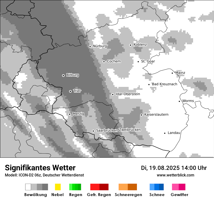 Modellkarten Signifikantes Wetter