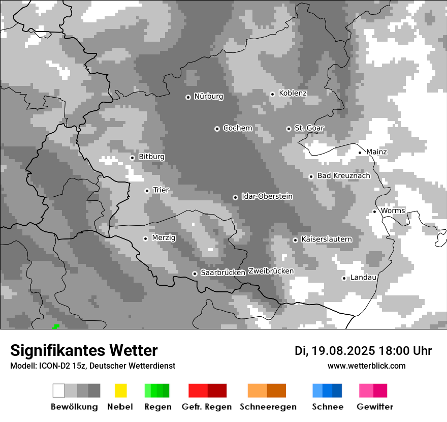 Modellkarten Signifikantes Wetter