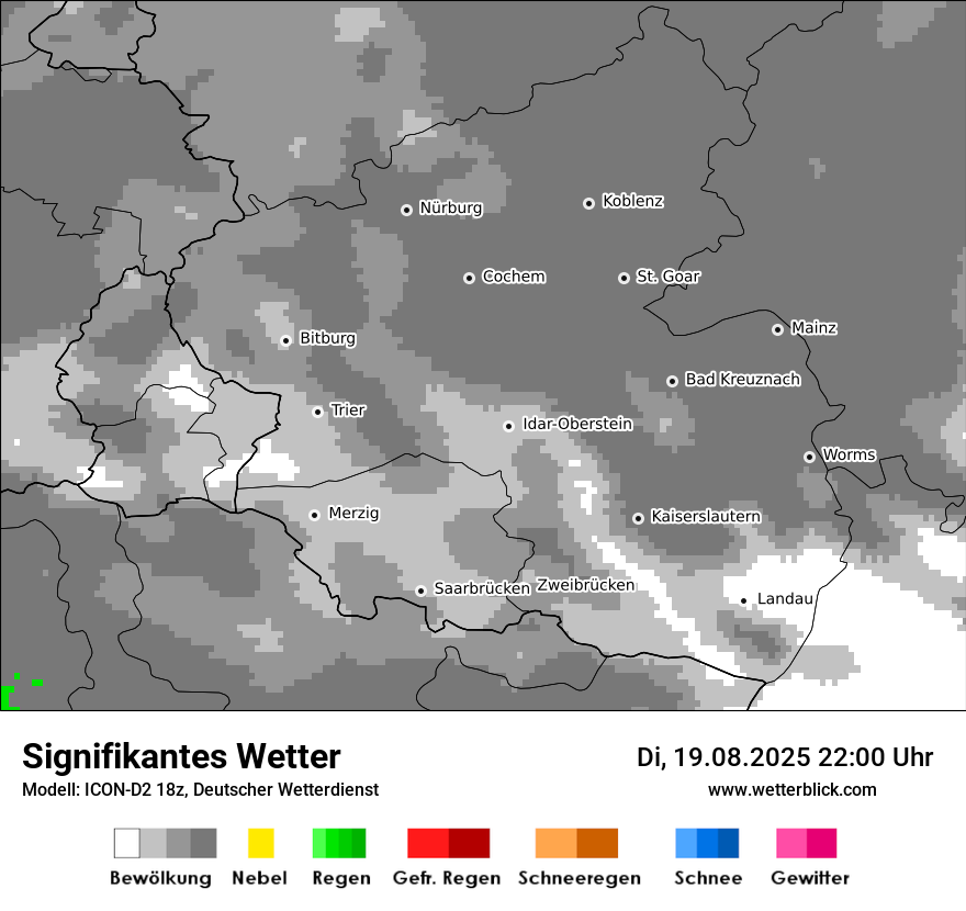Modellkarten Signifikantes Wetter