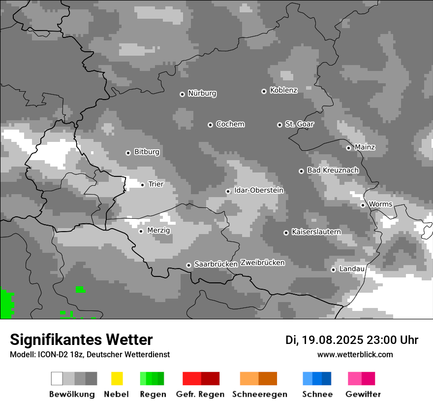 Modellkarten Signifikantes Wetter