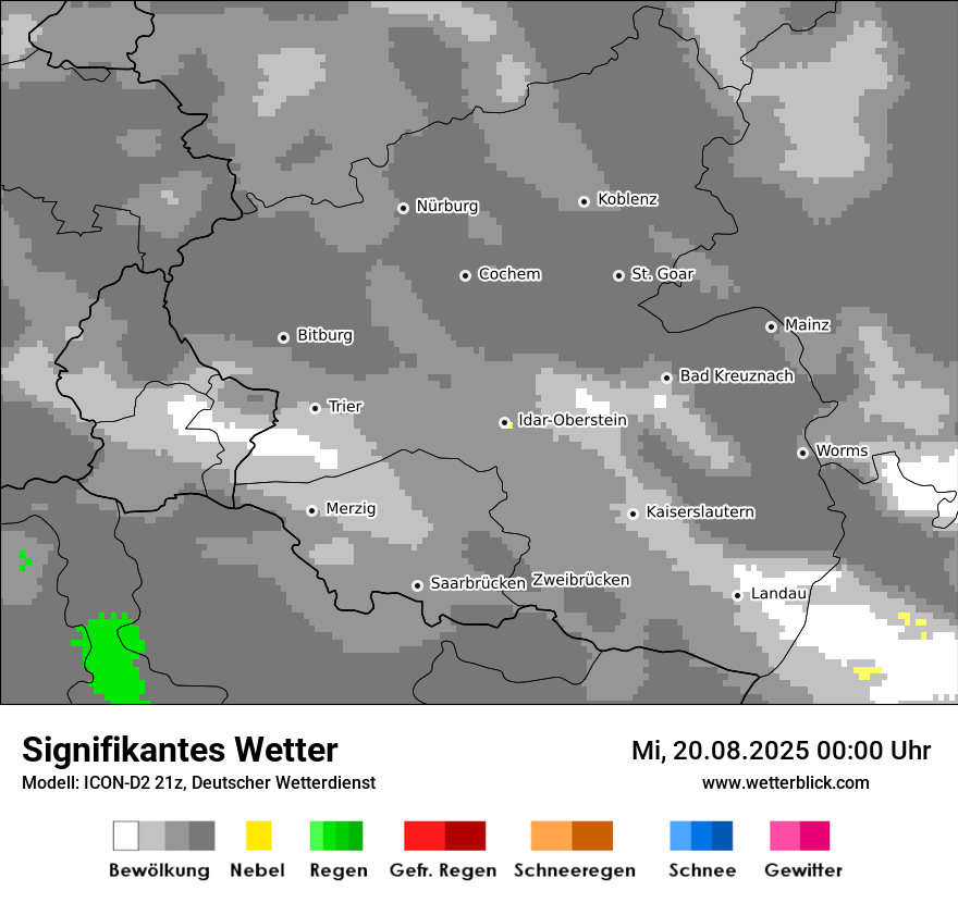 Modellkarten Signifikantes Wetter