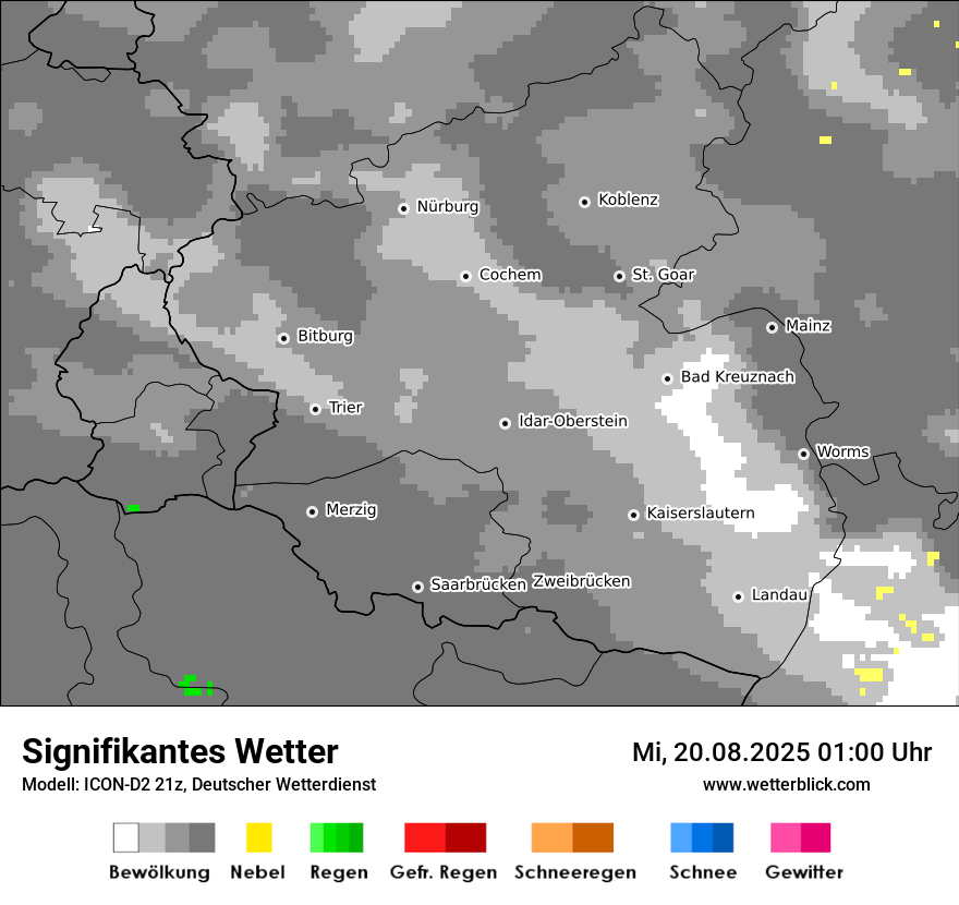 Modellkarten Signifikantes Wetter